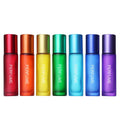 Wholesale Skin Care Essential Oil Bottle Glass Roll on Bottle 10m Frosted Attar Gemstone Roller Perfume Bottle