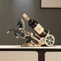 Wholesale Durable Resin Horse Wine Rack Display Stand Elegant Birthday Decor for Hotels Bars Restaurants Bulk Order Available