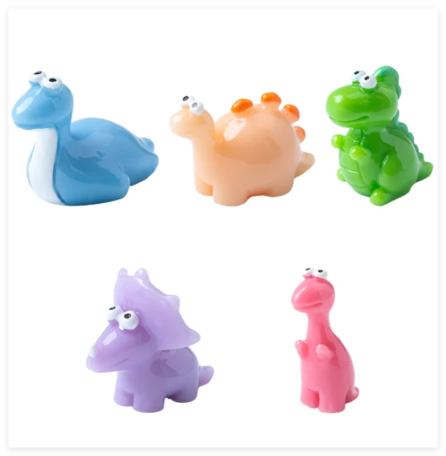 3D Cartoon Resin Miniature Dinosaur Triceratops Tanystropheus Spinosaurus Zoo Play Kid Toys Kawaii Animal for Children Bath Bomb