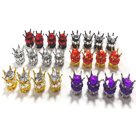 4pcs Car Tire Crown Valve Cap ABS Wheel Tires air Cover Cap Wheel Decoration Valve Cap for America Car