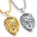 Trendy Retro Style Personalized lion Head Pendant Necklace Rock Jewelry Punk Stainless Steel Chain