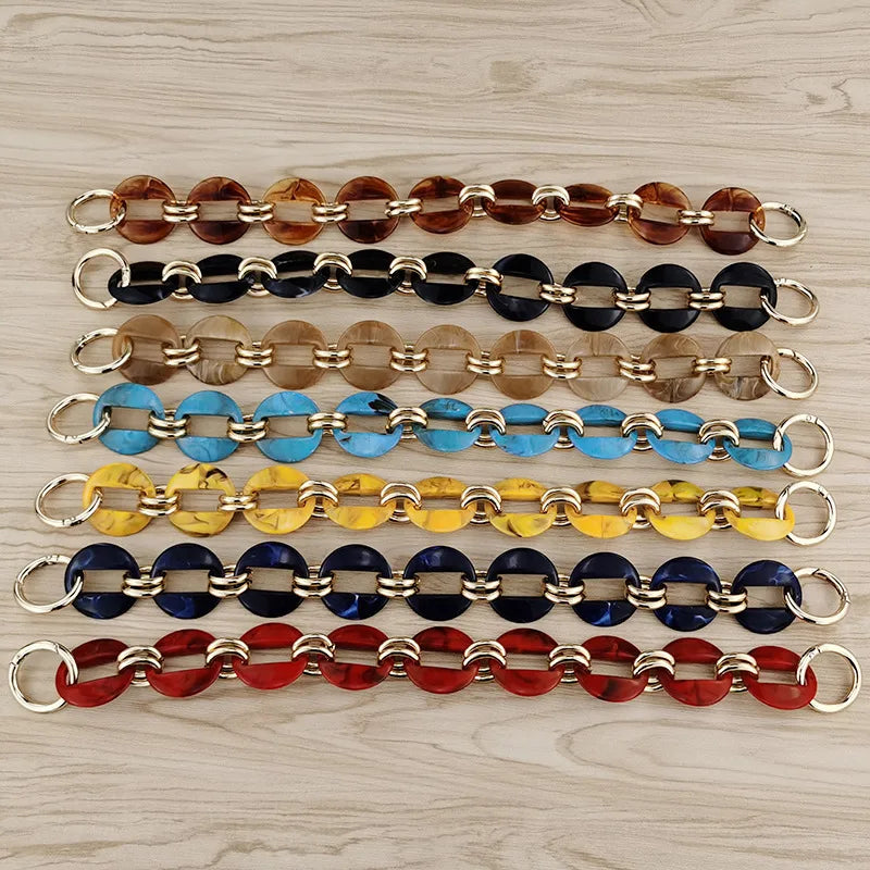 Deepeel ZP076 43cm Bag Purse Chain DIY Handbag Accessories Women Shoulder Resin Acrylic Bag Chains Strap