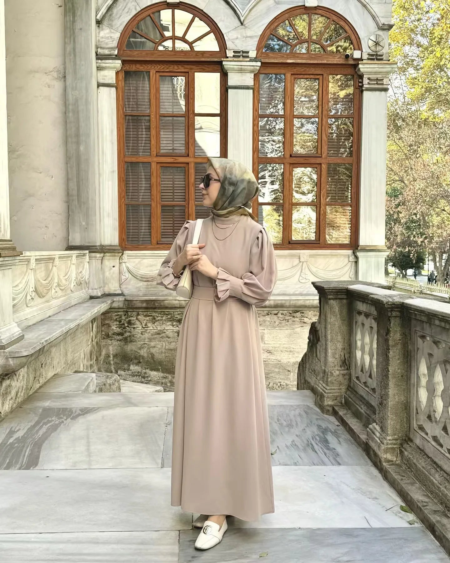Middle East Ethnic Long Arabic Dress Abaya Casual Muslim Party Dresses