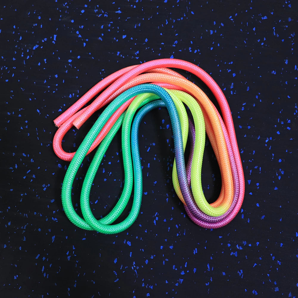 Wholesale 3m Solid Nylon Rainbow Jumping Dance Rhythmic Gymnastic Rope for Competition Arts Training
