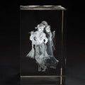Crystal Cube Buddha Statue Muslim Gifts Glass Block Paperweight