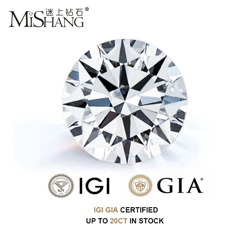 Wholesale IGI Certificate Excellent Cut 0.3-6ct VVS CVD Diamond Loose Round Brilliant Cut Lab Grown Diamonds