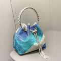 Diamonds Tassel Evening Clutch Bag Women Party Purse Versatile Bags Shiny Crystal Rhinestone Bucket Bag