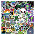 50Pcs Aliens Cute Cartoon Funny Graffiti Stickers for Bottle Laptop Phone Notebook Waterproof Custom Alien Label