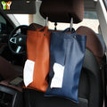 Hanging PU Leather Tissue Case Home Car Towel Napkin Papers Dispenser Holder Colorful Removable Car Visor Tissue Cover