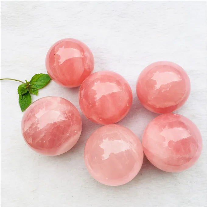 Natural Crystal Ball Rose Quartz Sphere pink Quartz Ball