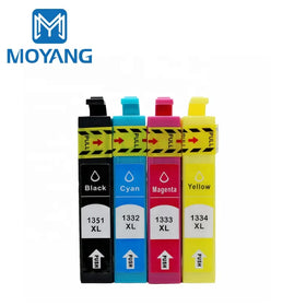 MoYang Compatible for EPSON T1351-4 Ink Cartridge Stylus T25/TX125/TX135 Printer Cartridges T1351 T1352 T1353 T1354