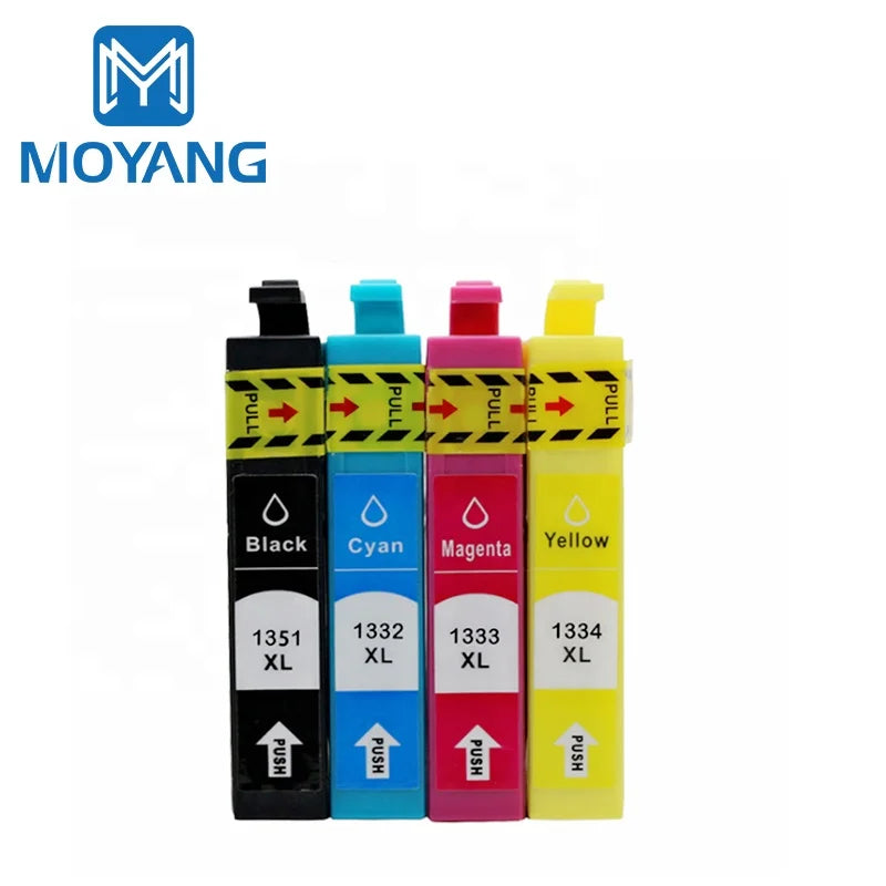 MoYang Compatible for EPSON T1351-4 Ink Cartridge Stylus T25/TX125/TX135 Printer Cartridges T1351 T1352 T1353 T1354