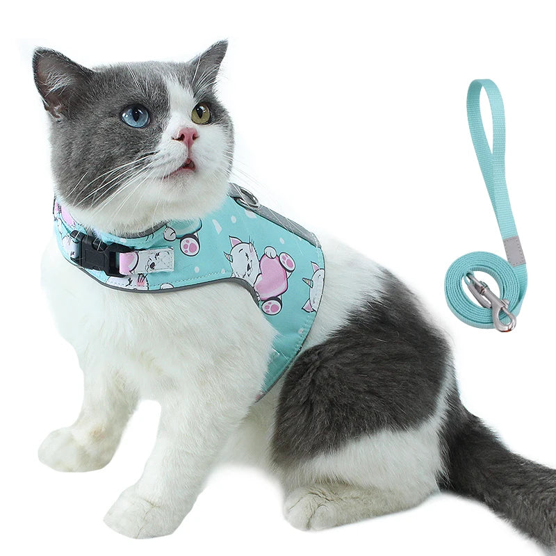 Manufacturers Escape Proof Cat Vest Harness and Leash Set for Walking