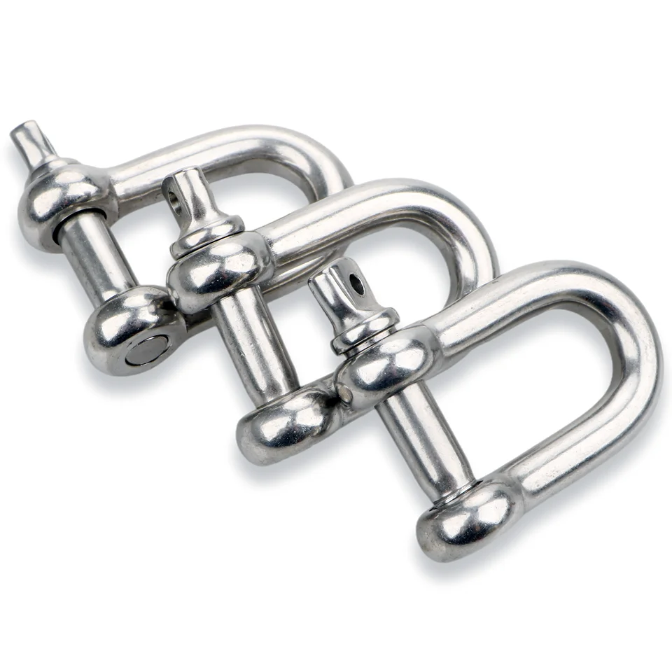 D Mini 2mm Shackle Wholesale Brass Silver Stainless Steel Polished European Standard Bow Type Shackle with Screw Collar Pin