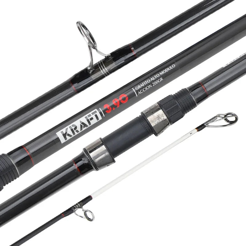 Customized 3.9m 4.2m Surf Casting Rod Long Throw 3 Sections Surfcasting Rods Saltwater Freshwater Carbon Fishing Rod