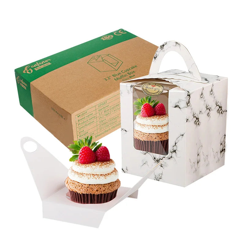 Hot-Sale Dropshipping With Window Baking Single Cupcake Boxes