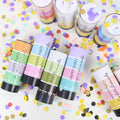 Customizable Birthdays Weddings New Year Foil Silver Gold Rose Gold Disposable Paper Confetti Popper Mini Handheld Confetti