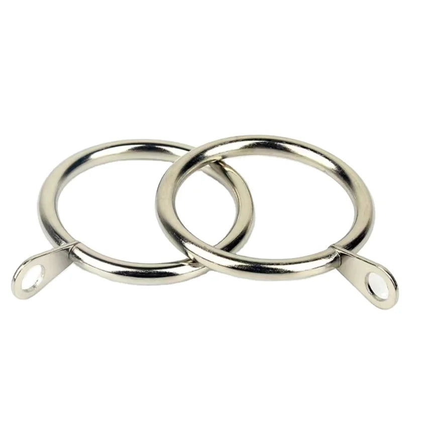 1.5-inch Diameter Metal Flat Curtain Rings With Eyelets Fits up to 1 1/4-inch Rod Bags Accessories