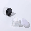 Thicken Skincare Cosmetic Packaging White Black Screw Cover 30ml 50ml Empty Matte Glass Cosmetic Cream Jar
