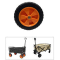 7 inch Collapsible Wagon Wheel Dual Bearing Rubber for Utility Outdoor Hand Cart Trolley