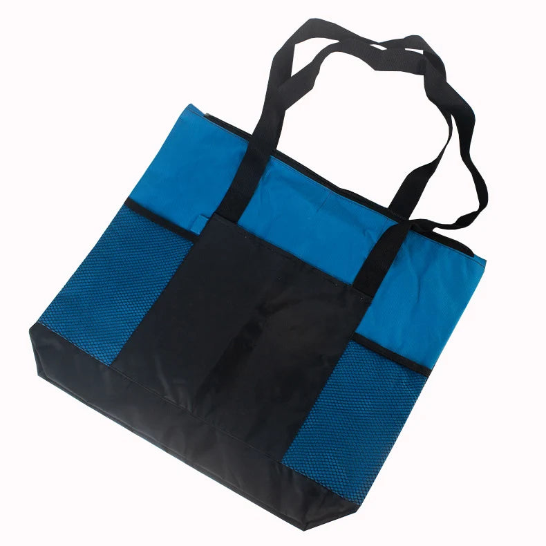 Custom Logo Printed Waterproof Functional Oxford Tote Bags Reusable Polyester Shopping Bag With Zipper