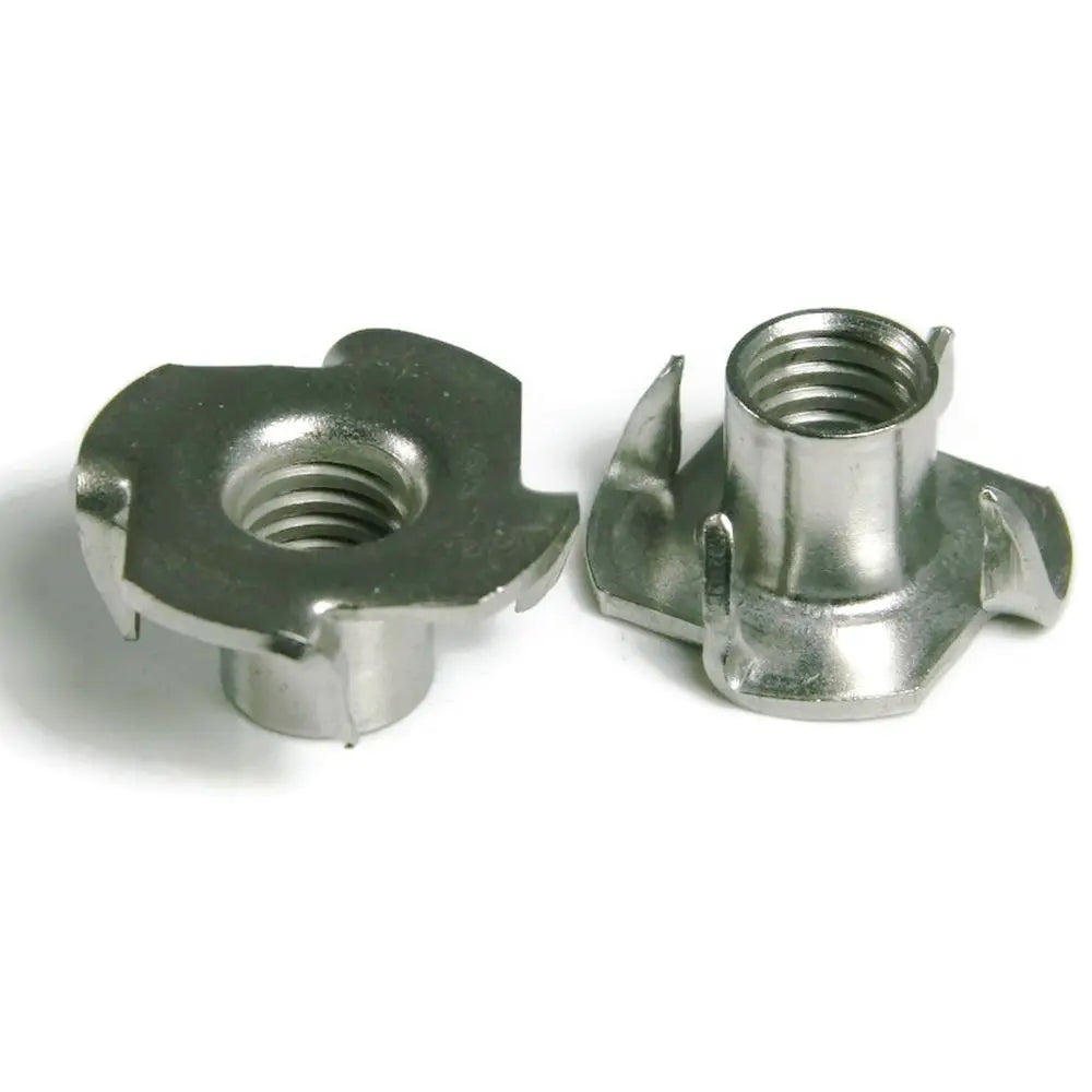 Custom Made Black Stainless Steel Zinc Plated T Nuts 1/4-20 5/16\" 3/8\" 7/16\" 5/8\" Four Prong Tee Nuts Polished for Mining