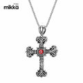 Wholesale Hot Selling retro Sweater chain Necklace Hip Hop Antique Silver Spider/Cross Pendant Necklace