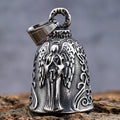 RTS Stainless Steel Motorcycle Bell Pendant Good Luck Angel Biker Guarding Bell Necklace for Riders