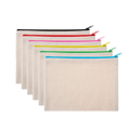 DIY Craft Canvas Zipper Pouch Reusable Practical Eco-Friendly Recyclable Durable Small Capacity Bulk Makeup Bags Travel Storage