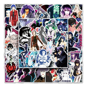 51Pcs Classic Anime Ghost in the Shell Graffiti Stickers for Car Motorcycle Laptop Vinyl Japanese Cartoon Sticker