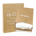 Custom Kraft Cardboard Mail Bag Flat Bottom Expanded Envelope Packaging Clothing Shopping Paper Mail Bag