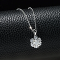 Mini Charm 925 Sterling Silver Necklace Wholesale Simple 3ct Moissnaite Snowflake Pendent Necklace
