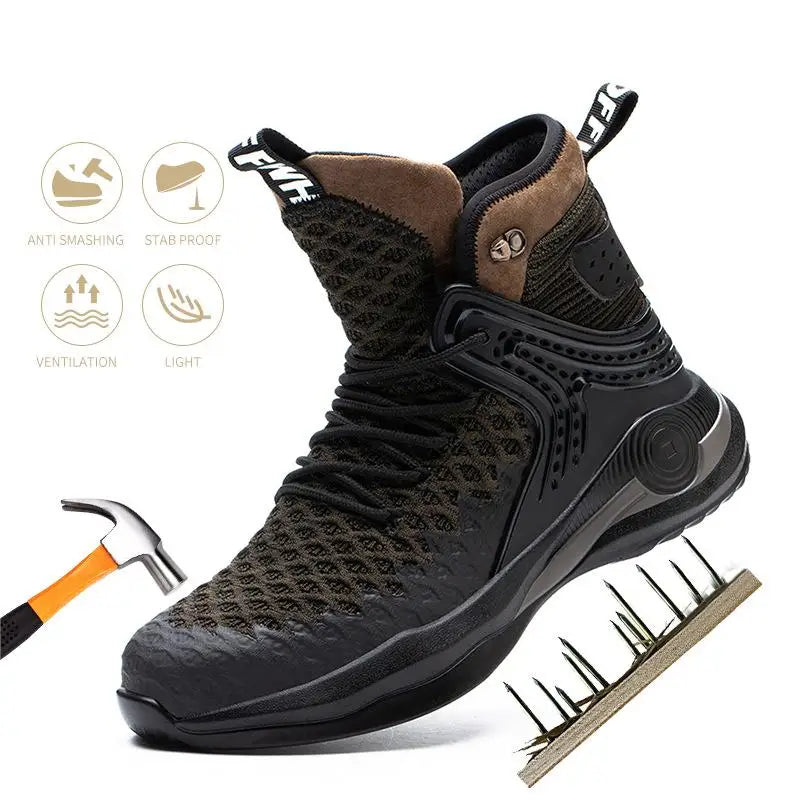 Steel Toe Construction Shoes Work Safeti Boots Composite Steel Custom   Womens Shoes OEM Customized  ISO