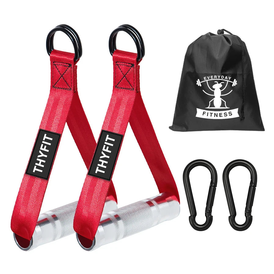 Customized Pull-up Rope Handle Aluminum Elastic Band Resistance Exercise Grip Sports Fitness Accessories Rubber Handle