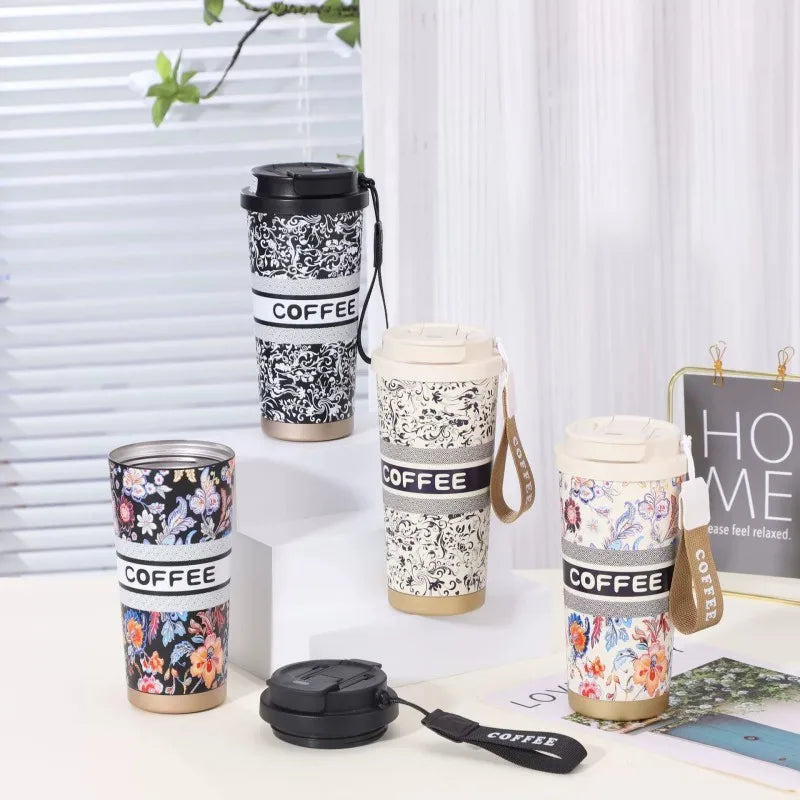 USA Stock Wholesale 500ML Coffee Cup 316 Stainless Steel Vacuum Insulated Tumbler With Lid and Straw