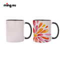 Ceramic Mugs DIY Photo Gift Ceramic Mug 11oz Inner and Handle Color Sublimation Coffee Mugs