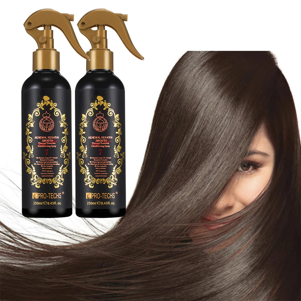 250ml Heat Protectant Spray Organic Lightweight for Protecting Hair Private Label