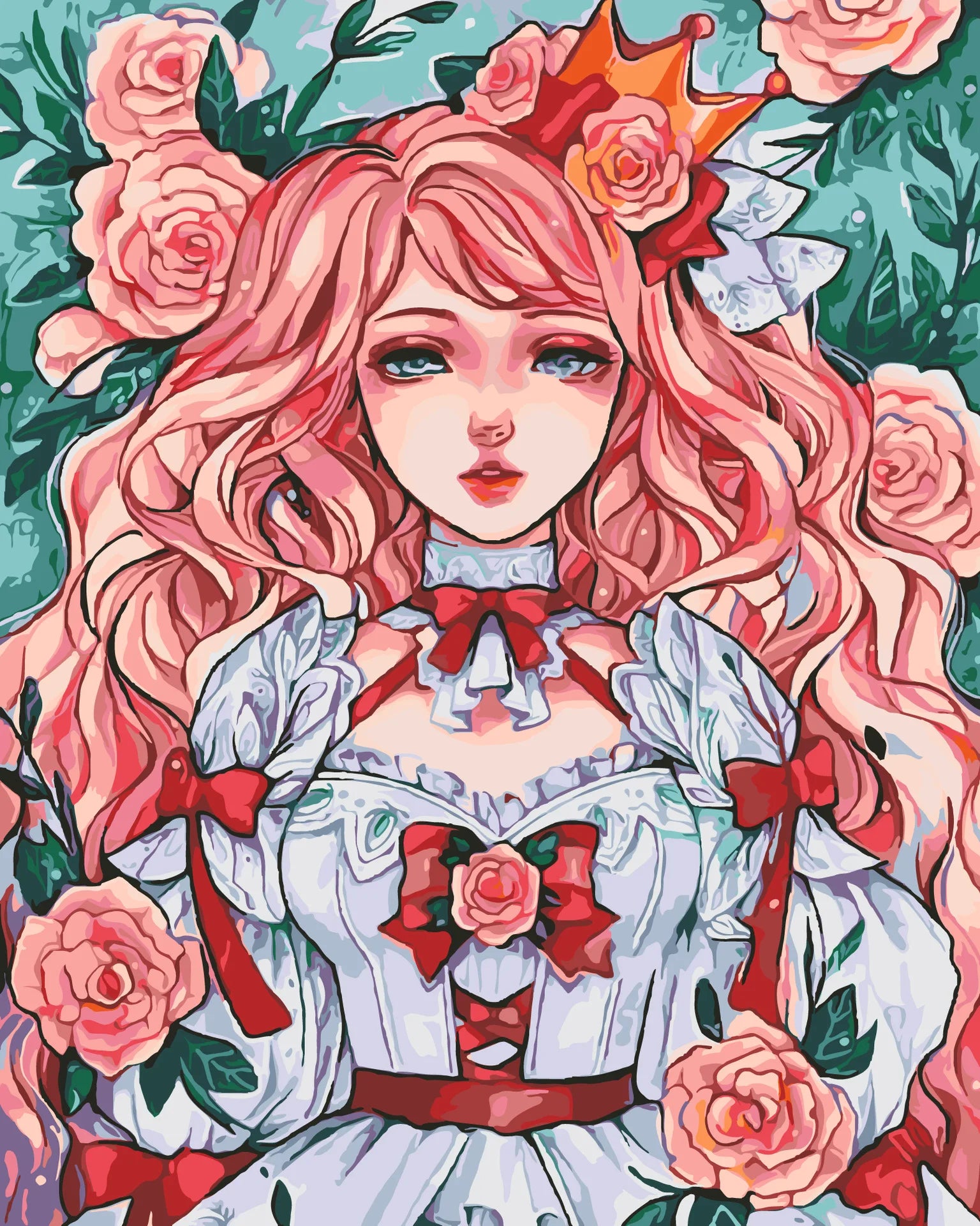 Anime Princess DIY Paint by Numbers for Adults Wall Art  Painting Home Decor Paint by Numbers Modern  Painting Handmade Gift