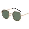 2025 Custom Logo Retro Men Women Small Frame Punk Sunglasses UV400 Gradient Lens Shades Polygon Metal Sunglasses Men Women