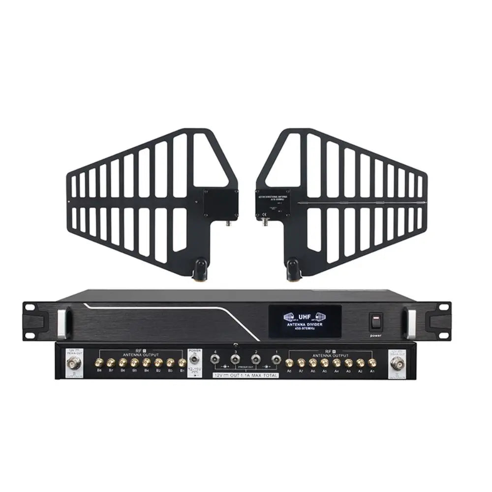 SR-FD216 8-Channel UHF Directional Splitter Antenna Amplifier System and Collector for Wireless Microphones