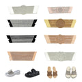 Women's Fashion Sandals Rhinestone Decorative Upper Accessories Cotton Fabric Shoe Parts HEYANG Brand Model B High Quality