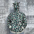 Clothing Manufacturers Custom Screen Printing Heavyweight Casual Camouflage Hoodies Hip Hop Streetwear Full Zip up Hoodies Men