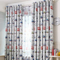 Custom Cartoon Kids Curtain Modern Designer Living Room Grommet Eyelet Curtains Woven Plant Pattern 100% Polyester Blackout