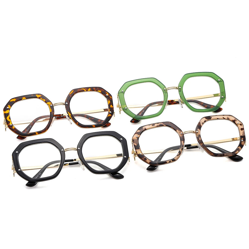 Fashion Custom Polygonal Sunglasses Plain Mirror Vintage Retro Sunglasses for Men and Women