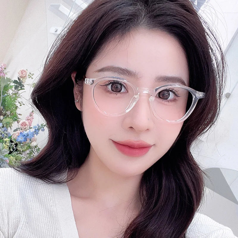 Retro Round Anti Blue Light Blue Light Blocking Optical Fashion Women Anti Blue Ray