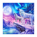 Wholesale Wolf 5D Diy Diamond Paintings Kits Full Square Drill Embroidery Mosaic Cross Stitch Wall Art Landscape Printed Animals