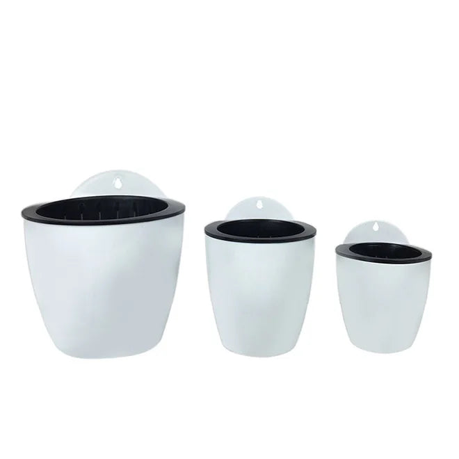 Dropshiping Self Watering Planter Indoor Outdoor Vertical Flower Pot Wall Mounted Window Hanging Pot for Kitchen Herbs