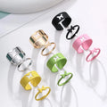 6 Color Butterfly Rings Set for Women Men Lover Couple Friendship Rings Set Engagement Wedding Open Rings 2025 Jewelry Gifts