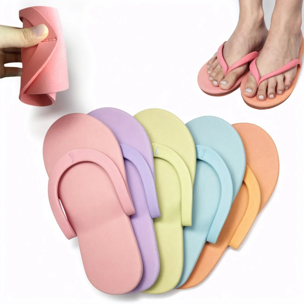 Factory Wholesale Colorful Unisex Pedicure Flip Flops Disposable EVA Slippers Hotel Nail Salon Slippers Disposable Flip Flop