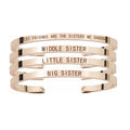 Creative Friendship Bracelets Little Big Middle Sister Bangle Sisters Jewelry Birthday Present Graduation Gift for Best Friends